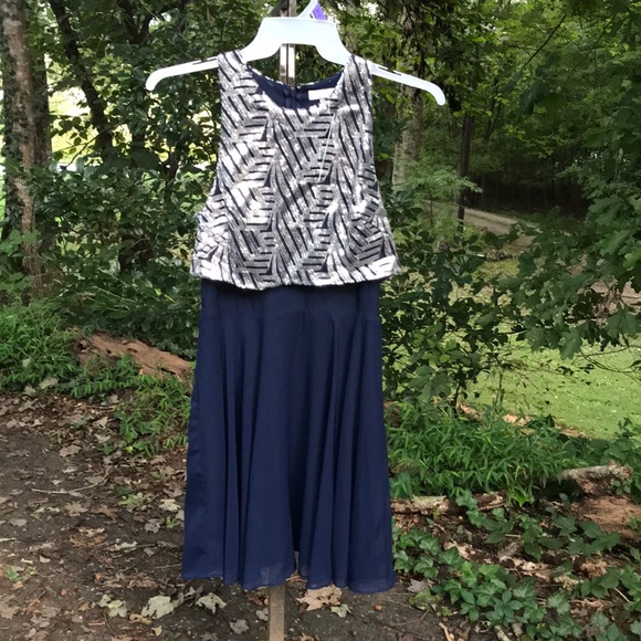 NWT Speechless Navy Sleeveless Dress Sequin Bodice - Picture 6 of 14